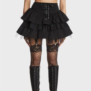 NWT Dollskill Widow Cavalier Courtship Mini Skirt Small